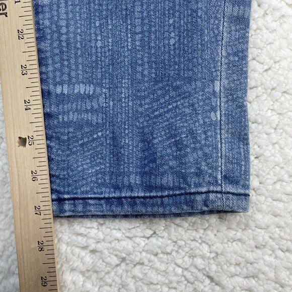 Liverpool Jeans Womens Sz 6 Blue Snake Pattern Straight Leg Mid Rise 30x27 - Picture 8 of 12